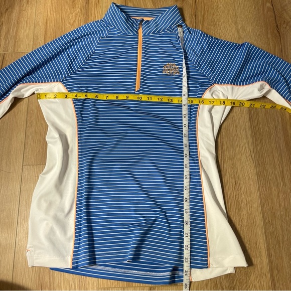 Women’s Peter Millar Long Sleeve Performance Quarter Zip Size Medium Lightweight - Picture 8 of 8